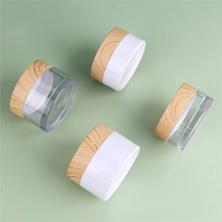 Plastic Jar With Bamboo Lid